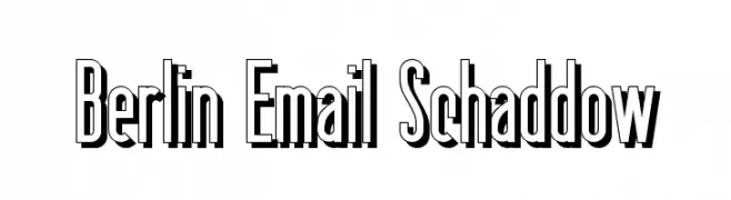 Berlin Email Schaddow  font caratteri gratis