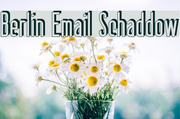 Berlin Email Schaddow Font examples