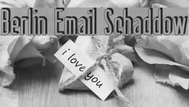 Berlin Email Schaddow フォント examples