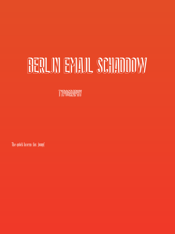 Berlin Email Schaddow Poster