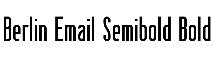 Berlin Email Semibold Bold Polices