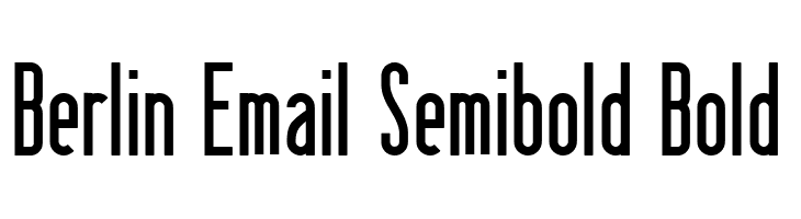 Berlin Email Semibold Bold  नि: शुल्क फ़ॉन्ट्स डाउनलोड
