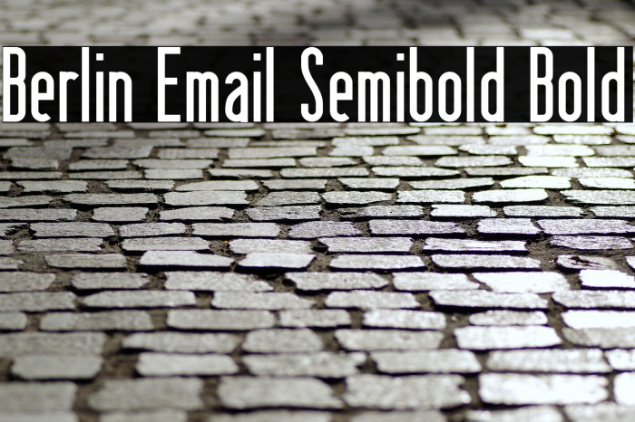 Berlin Email Semibold Bold Font examples
