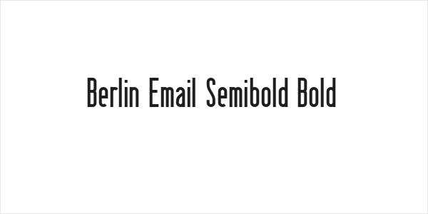 Berlin Email Semibold Bold Logo