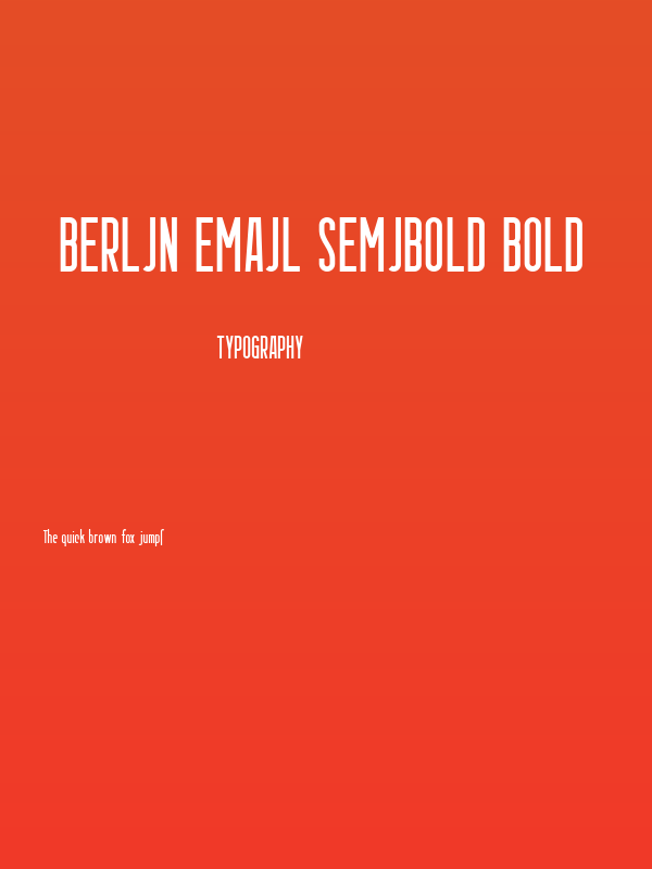 Berlin Email Semibold Bold Poster
