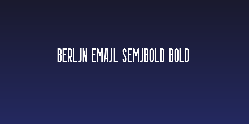Berlin Email Semibold Bold Social Header