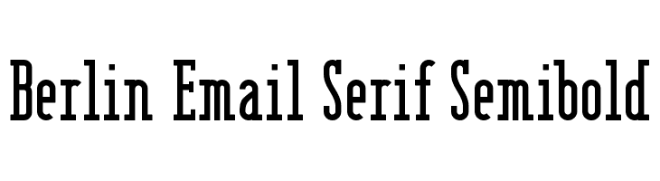 Berlin Email Serif Semibold  Fuentes Gratis Descargar