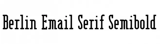 Berlin Email Serif Semibold  baixar fontes gratis