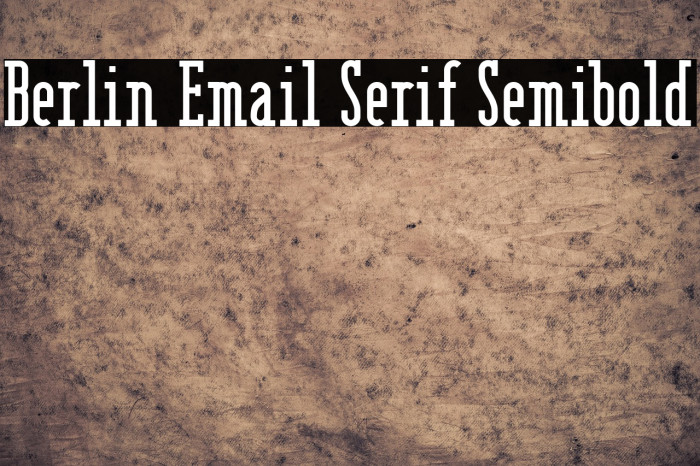 Berlin Email Serif Semibold Font examples