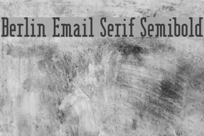 Berlin Email Serif Semibold Font examples