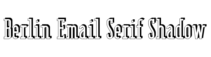 Berlin Email Serif Shadow  Fuentes Gratis Descargar