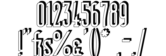 Berlin Email Serif Shadow Font OTHER CHARS