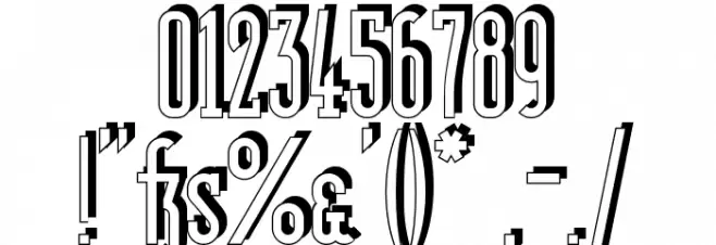Berlin Email Serif Shadow フォント その他の文字