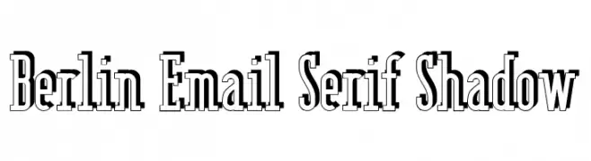 Berlin Email Serif Shadow  baixar fontes gratis