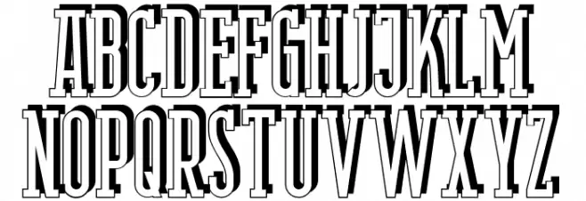 Berlin Email Serif Shadow फ़ॉन्ट अपरकेस