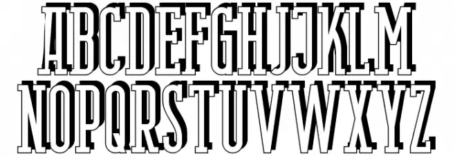 Berlin Email Serif Shadow フォント 大文字