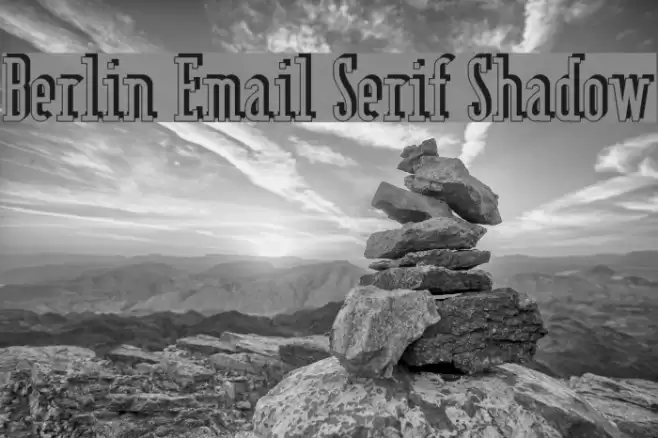 Berlin Email Serif Shadow フォント examples