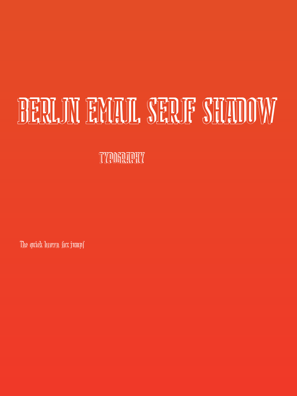 Berlin Email Serif Shadow Poster