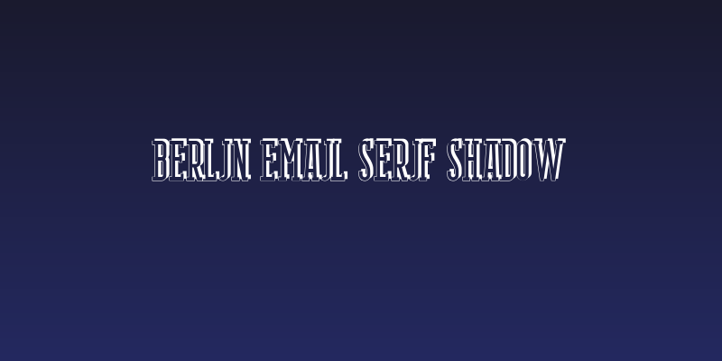 Berlin Email Serif Shadow Social Header