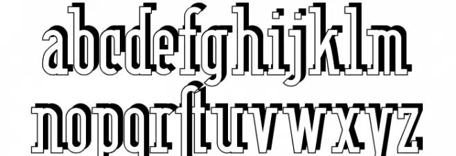 Berlin Email Serif Shadow フォント 小文字