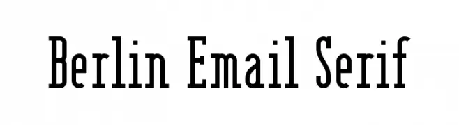 Berlin Email Serif  baixar fontes gratis