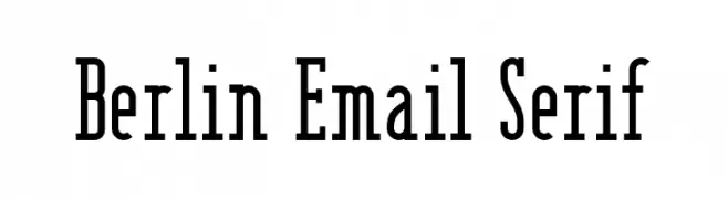 Berlin Email Serif  baixar fontes gratis