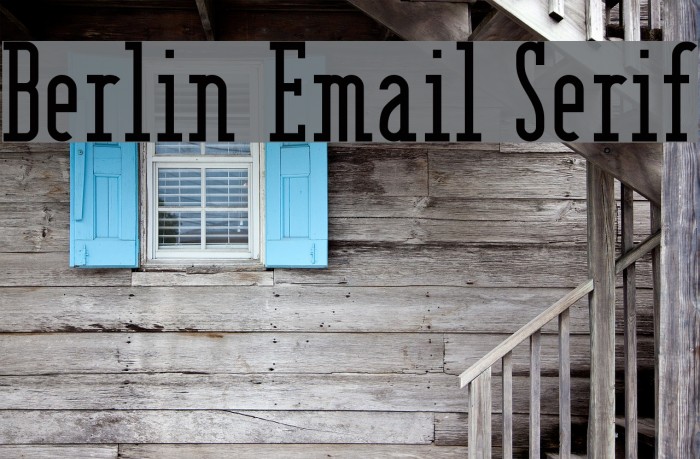 Berlin Email Serif Font examples