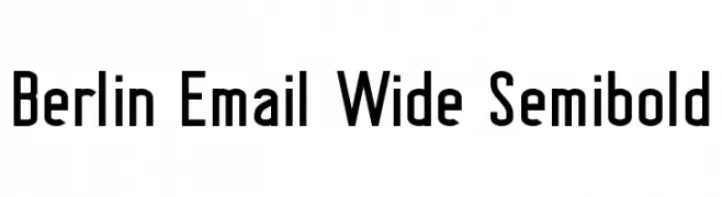 Berlin Email Wide Semibold  baixar fontes gratis