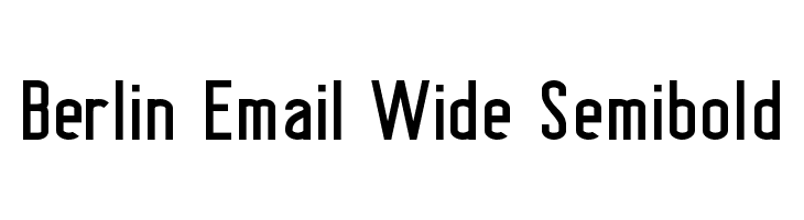 Berlin Email Wide Semibold  font caratteri gratis