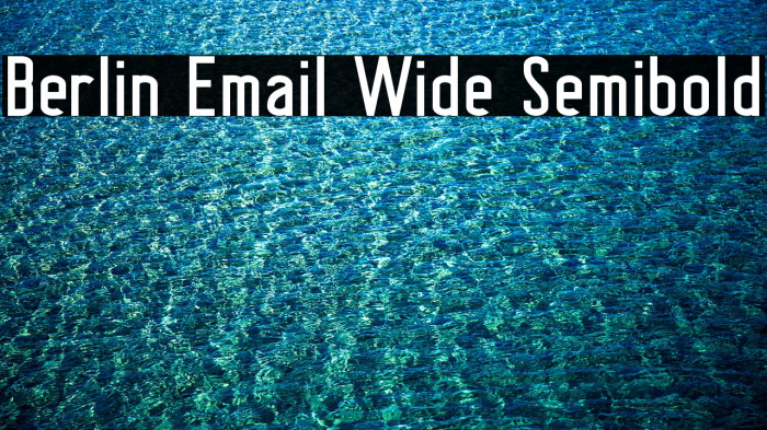 Berlin Email Wide Semibold Font examples
