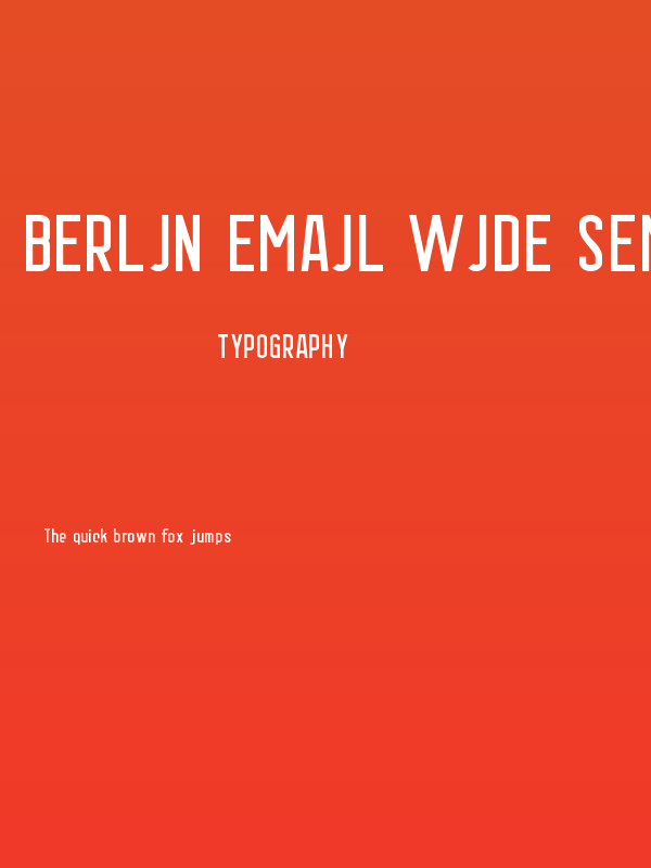 Berlin Email Wide Semibold Poster