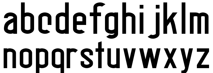 Berlin Email Wide Semibold Font LOWERCASE