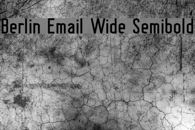 Berlin Email Wide Semibold Font examples