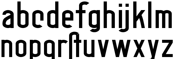 Berlin Email Wide Semibold Font LOWERCASE