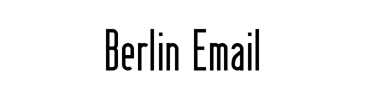 Berlin Email Font