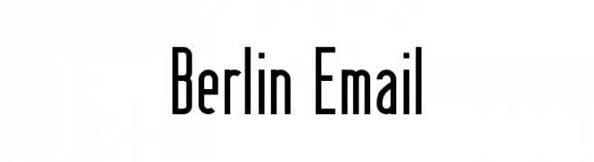 Berlin Email  フリーフォントのダウンロード