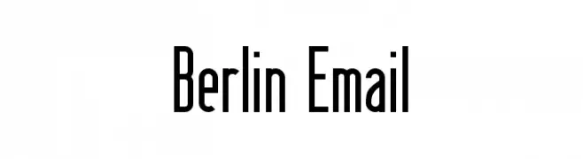 Berlin Email  フリーフォントのダウンロード
