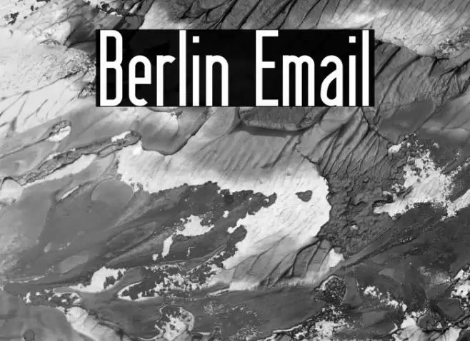 Berlin Email Font examples