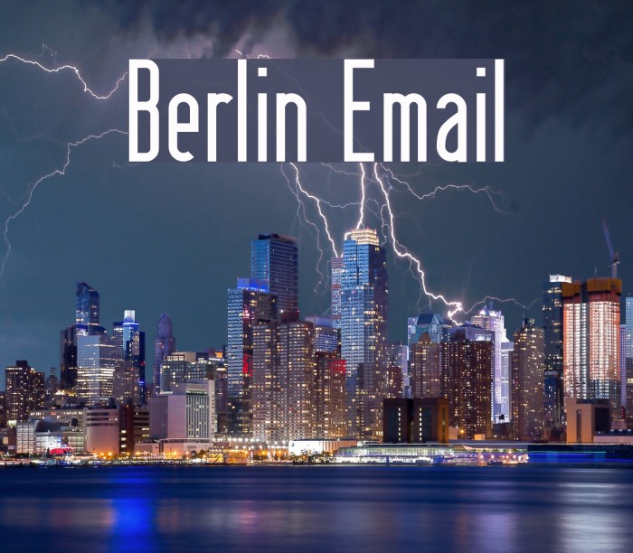 Berlin Email Caratteri examples