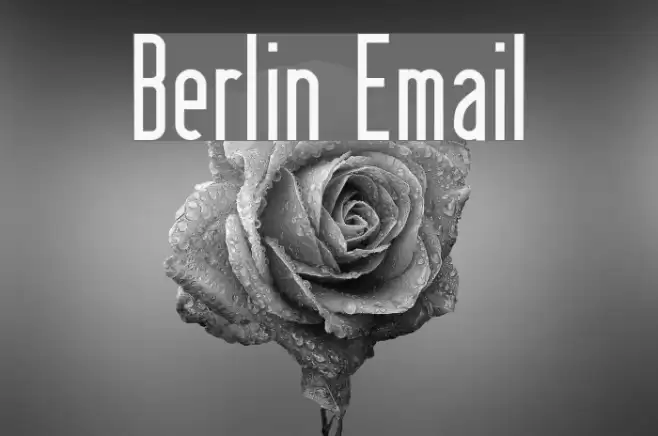 Berlin Email Caratteri examples