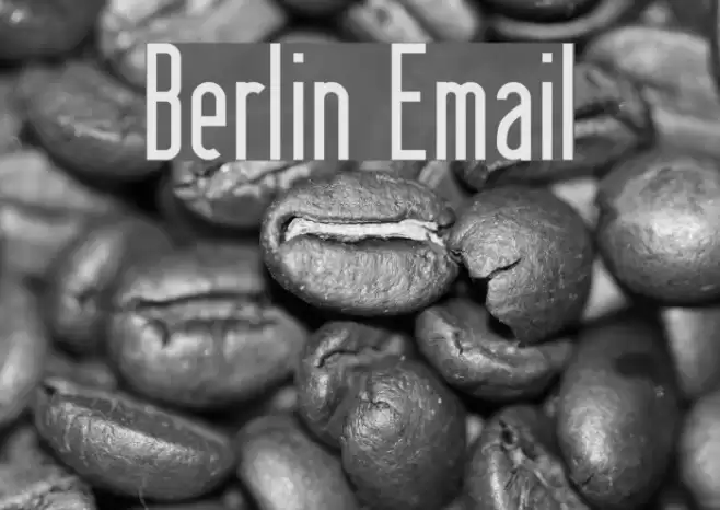 Berlin Email Caratteri examples