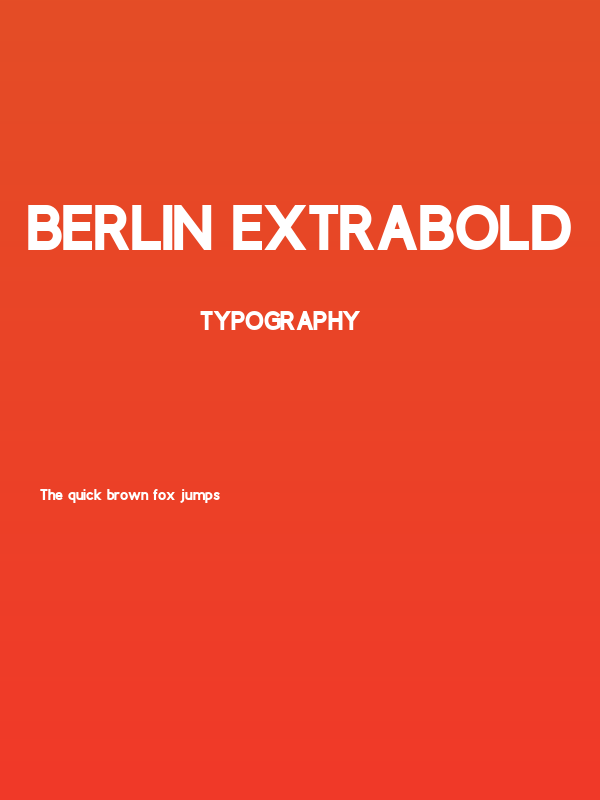 Berlin ExtraBold Poster