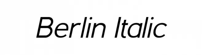 Berlin Italic  تنزيل الخطوط