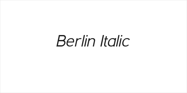 Berlin Italic Logo
