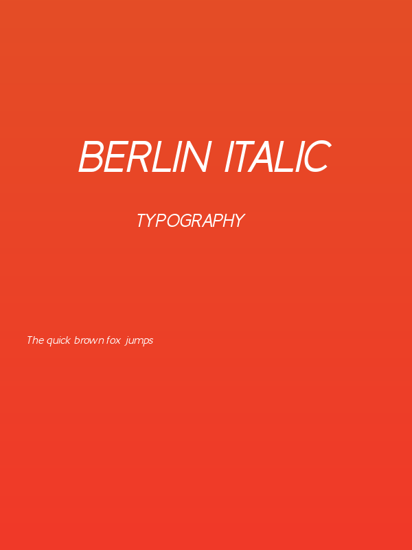 Berlin Italic Poster