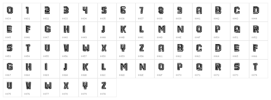 Berlin Regular Character Map