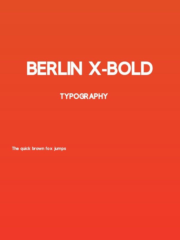 Berlin X-Bold Poster