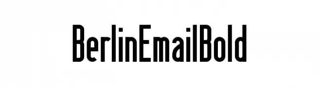 BerlinEmailBold  Скачать бесплатные шрифты