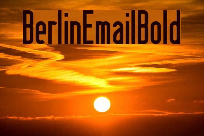 BerlinEmailBold Font examples