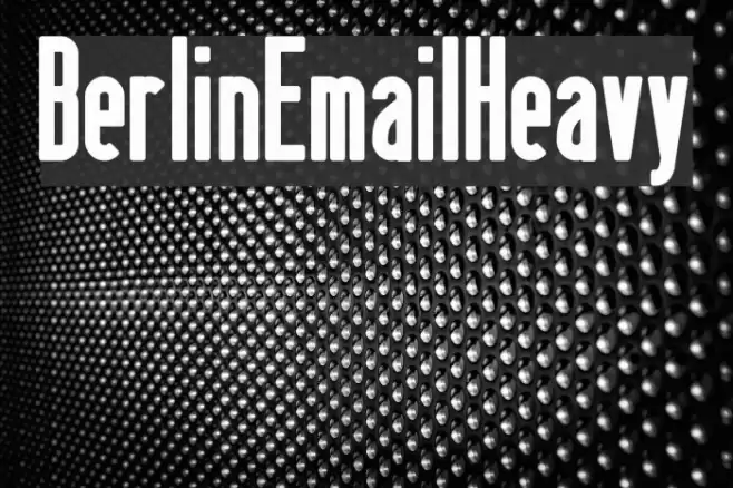BerlinEmailHeavy Caratteri examples